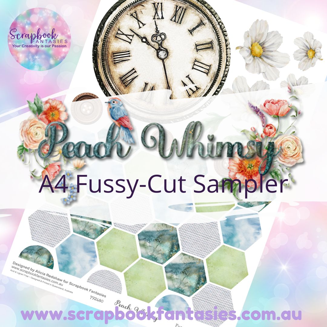 Peach Whimsy A4 Colour Fussy-Cut Sampler 5 - 792480