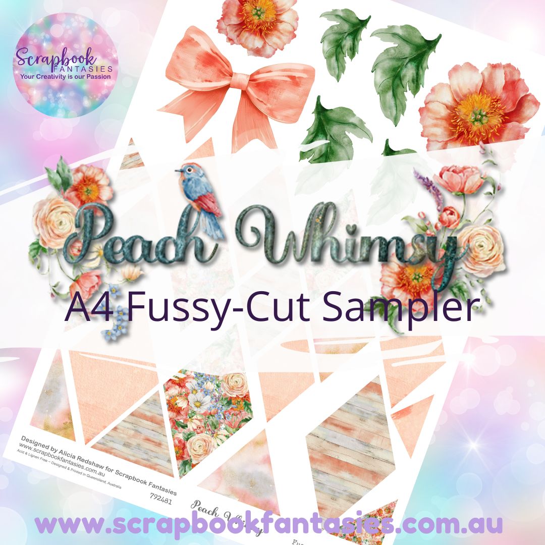 Peach Whimsy A4 Colour Fussy-Cut Sampler 6 - 792481