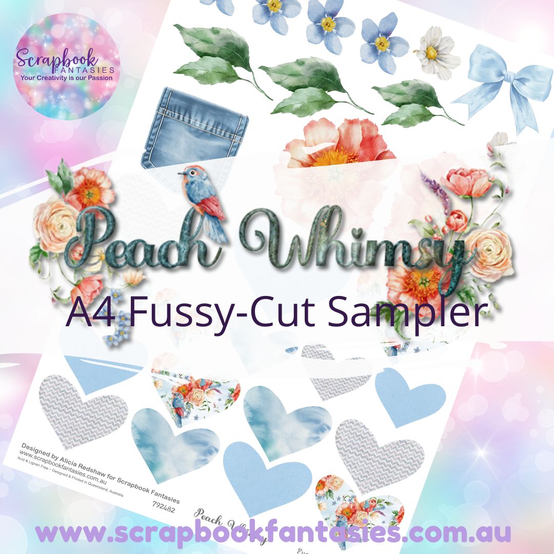 Peach Whimsy A4 Colour Fussy-Cut Sampler 7 - 792482