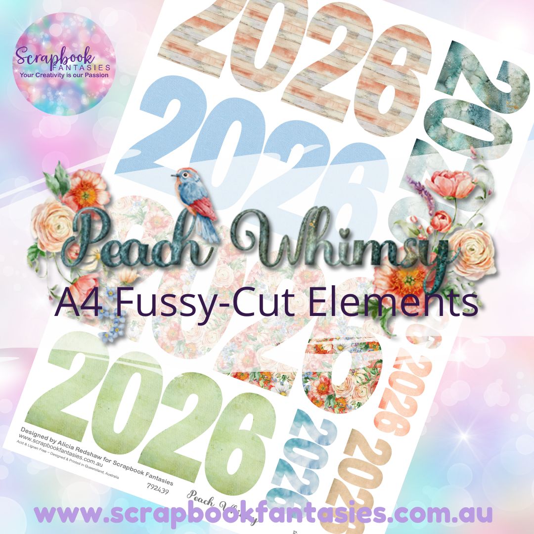 Peach Whimsy A4 Colour Fussy-Cut Year - 2026 792439