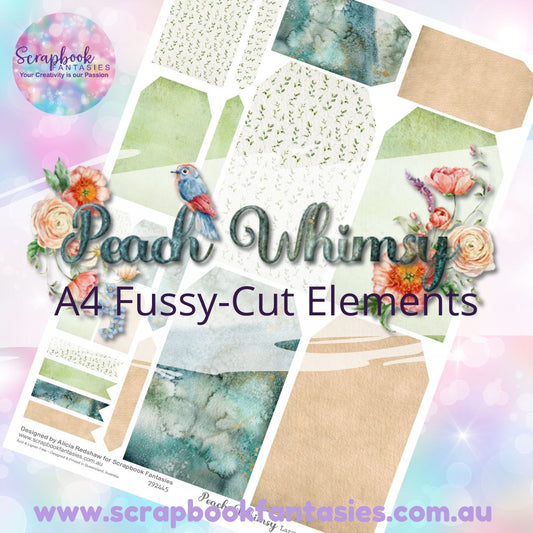 Peach Whimsy A4 Colour Fussy-Cut Elements - Large Tags 1 792445