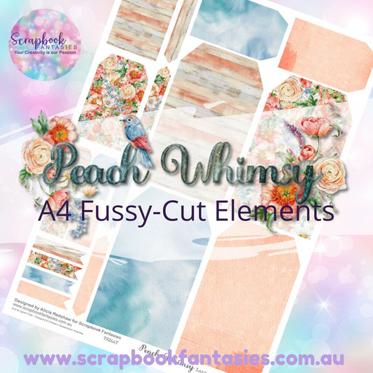 Peach Whimsy A4 Colour Fussy-Cut Elements - Large Tags 3 792447