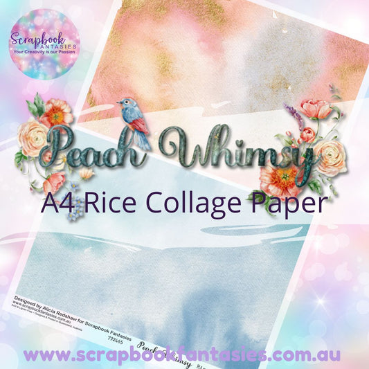 Peach Whimsy A4 Rice Collage Paper - Halves 2 792465
