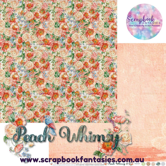 Peach Whimsy 12x12 Double-Sided Patterned Paper 1 - 792421