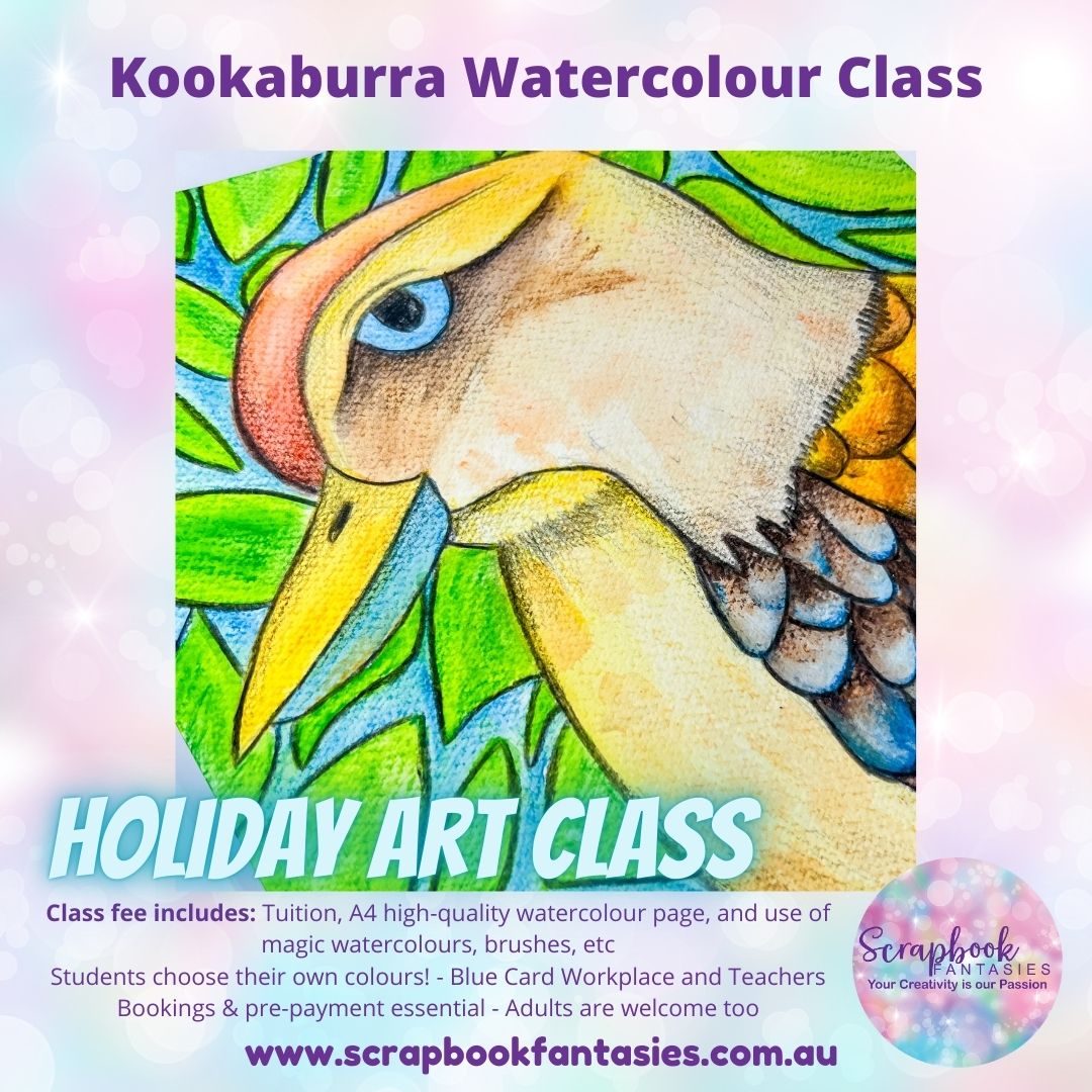 School Holiday Art Class - Kookaburra Watercolour Class - Friday 24 January @ 1pm