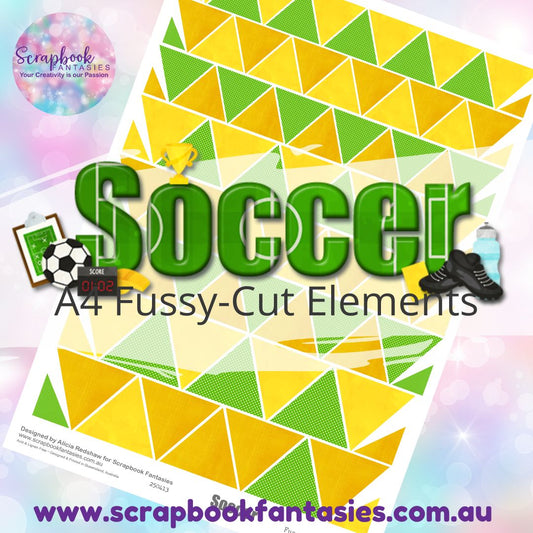 Soccer A4 Colour Fussy-Cut Elements - Triangles 250413