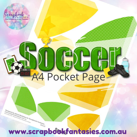 Soccer A4 Colour Pocket Page - Rounded Corners 250415