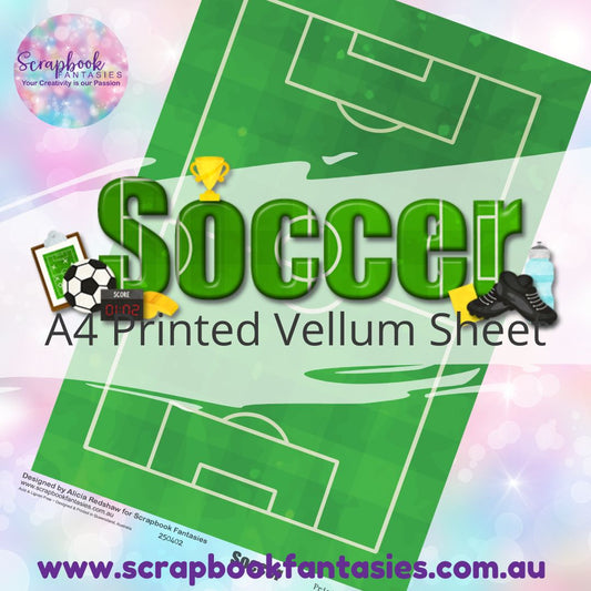 Soccer A4 Printed Vellum Sheet - Soccer Field 250402