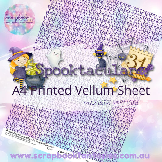 Spooktacular A4 Printed Vellum Sheet - BOO 77506