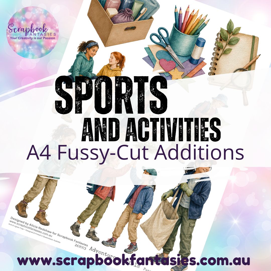 Sports and Activities A4 Colour Fussy-Cut Additions - Adventurous Girls 2 269003