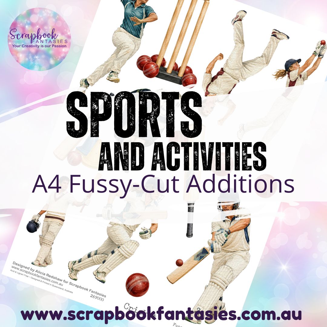 Sports and Activities A4 Colour Fussy-Cut Additions - Cricket 1 269000