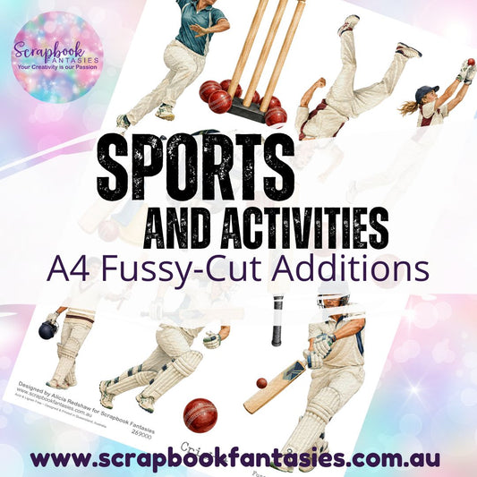 Sports and Activities A4 Colour Fussy-Cut Additions - Cricket 1 269000
