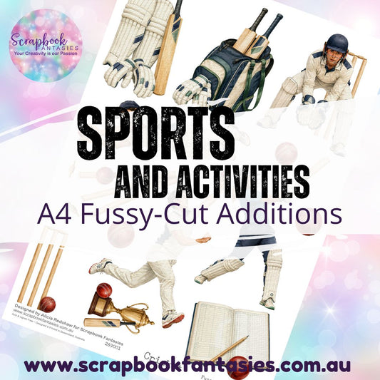 Sports and Activities A4 Colour Fussy-Cut Additions - Cricket 2 269001