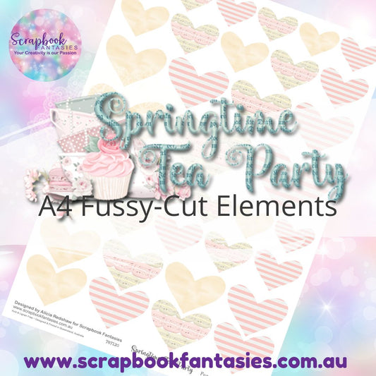 Springtime Tea Party A4 Colour Fussy-Cut Elements - Hearts 4 787120