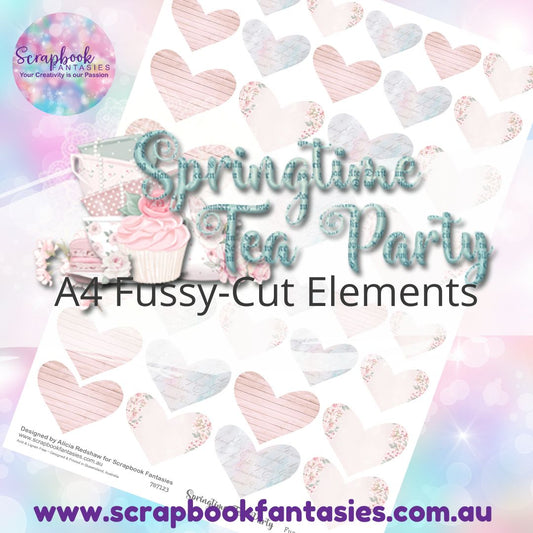 Springtime Tea Party A4 Colour Fussy-Cut Elements - Hearts 7 787123