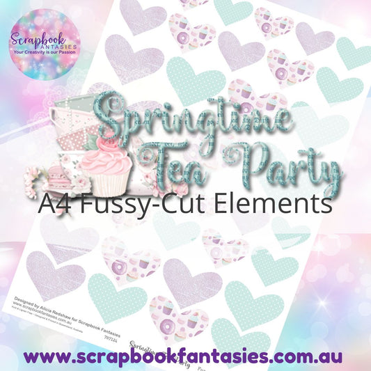 Springtime Tea Party A4 Colour Fussy-Cut Elements - Hearts 8 787124