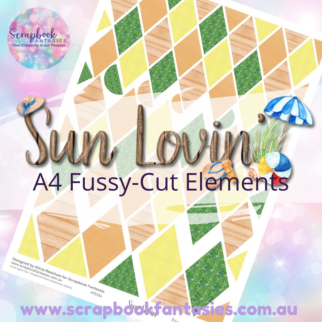 Sunlovin' A4 Colour Fussy-Cut Elements - Diamonds 3 675354
