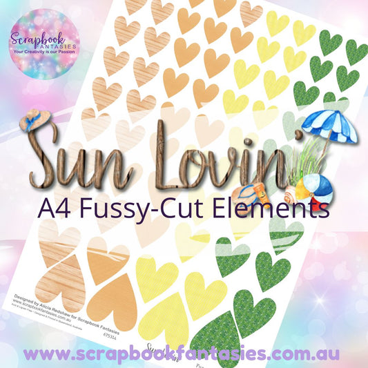 Sunlovin' A4 Colour Fussy-Cut Elements - Hearts 1-3 675314