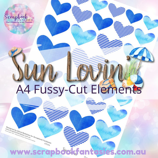 Sunlovin' A4 Colour Fussy-Cut Elements - Hearts 2-3 675304