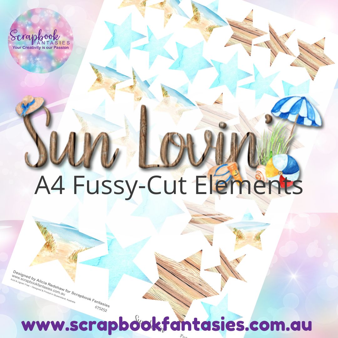 Sunlovin' A4 Colour Fussy-Cut Elements - Stars 2 675252