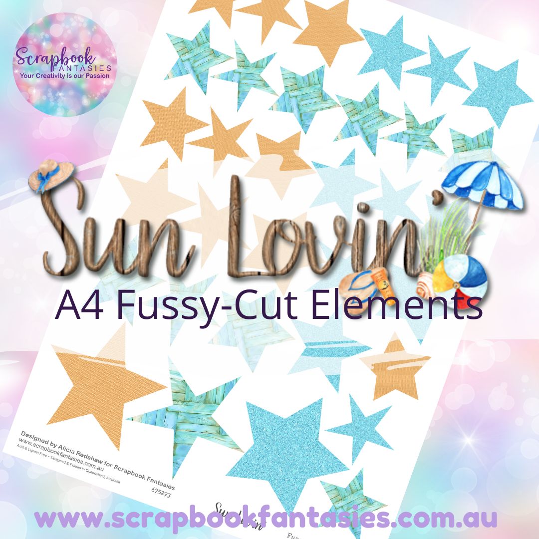 Sunlovin' A4 Colour Fussy-Cut Elements - Stars 6 675293
