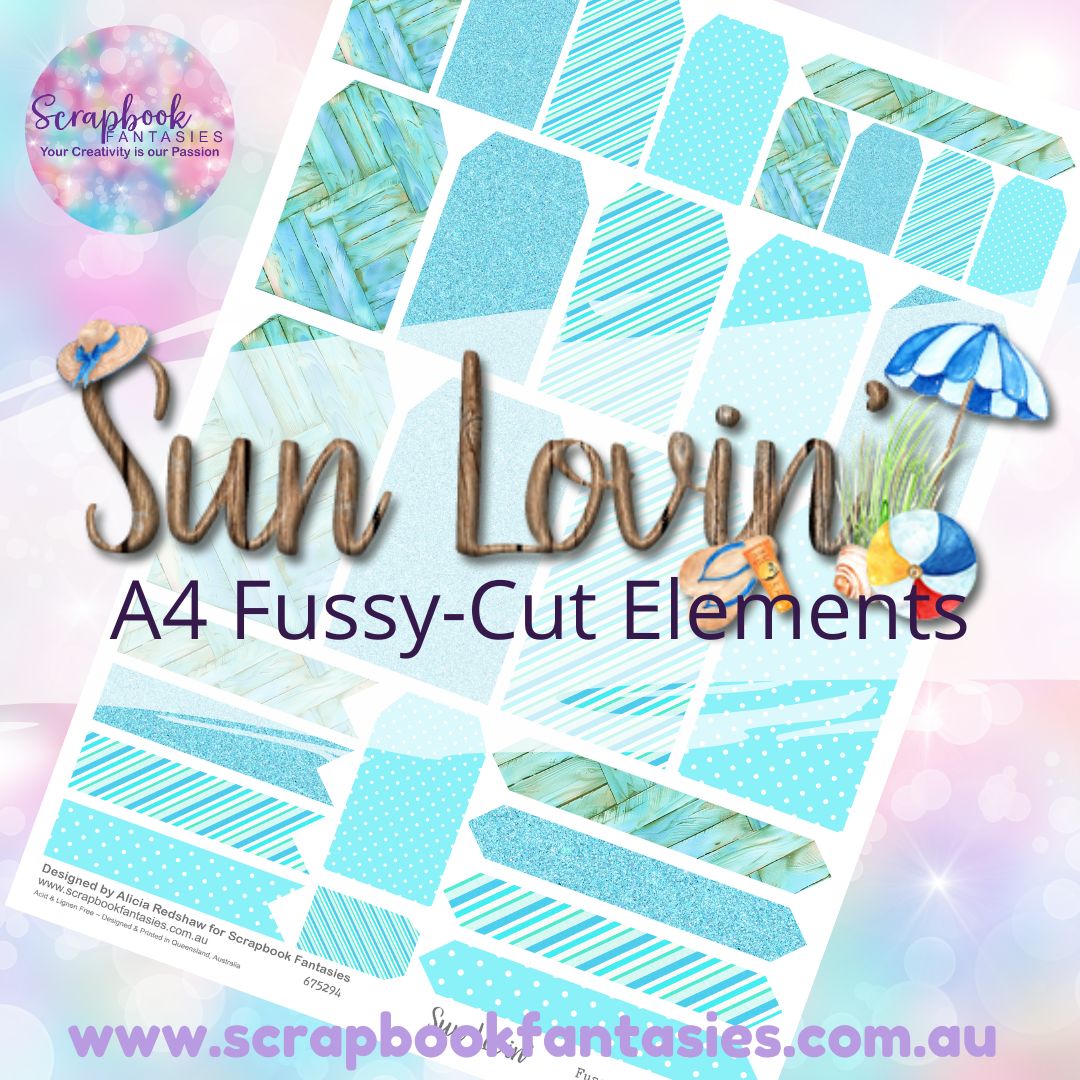 Sunlovin' A4 Colour Fussy-Cut Elements - Tags & Tabs 2 675294