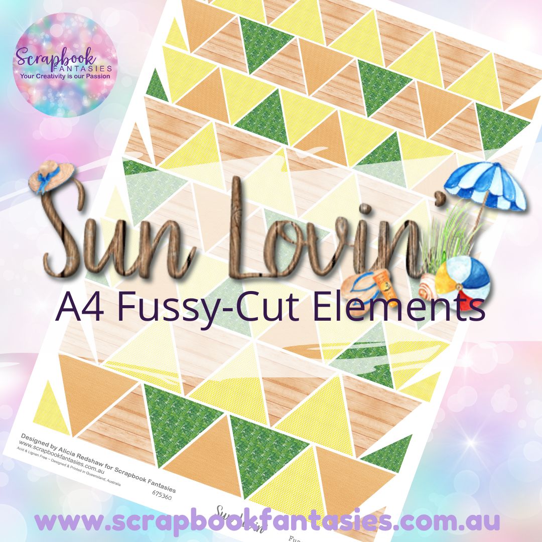 Sunlovin' A4 Colour Fussy-Cut Elements - Triangles 3 675360