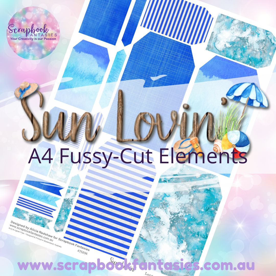 Sunlovin' A4 Colour Fussy-Cut Elements - Large Tags 2 675298
