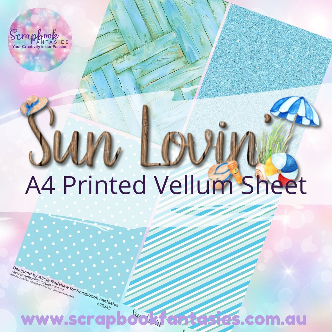 Sunlovin' A4 Printed Vellum Sheet - Quarters 1 675343