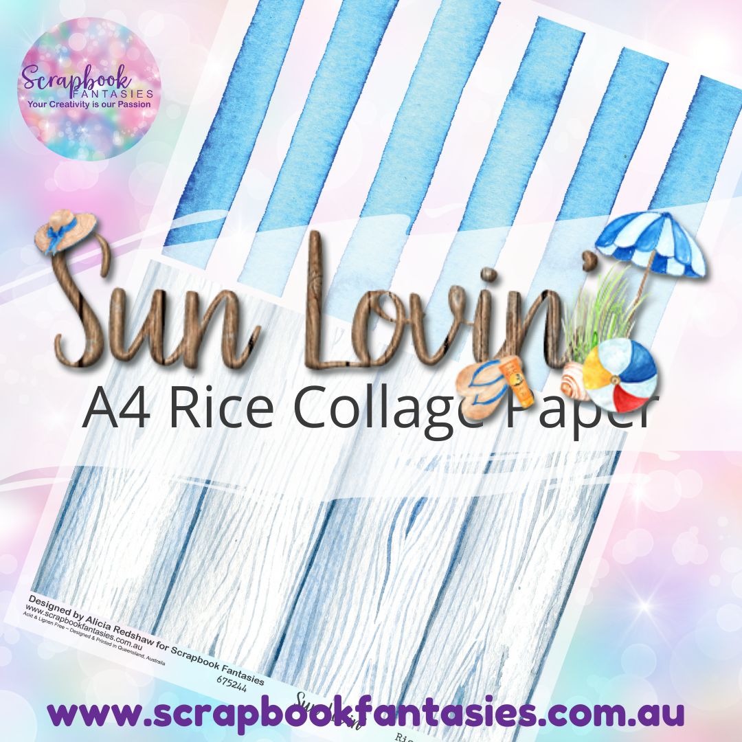 Sunlovin' A4 Rice Collage Paper - Halves 1 675244