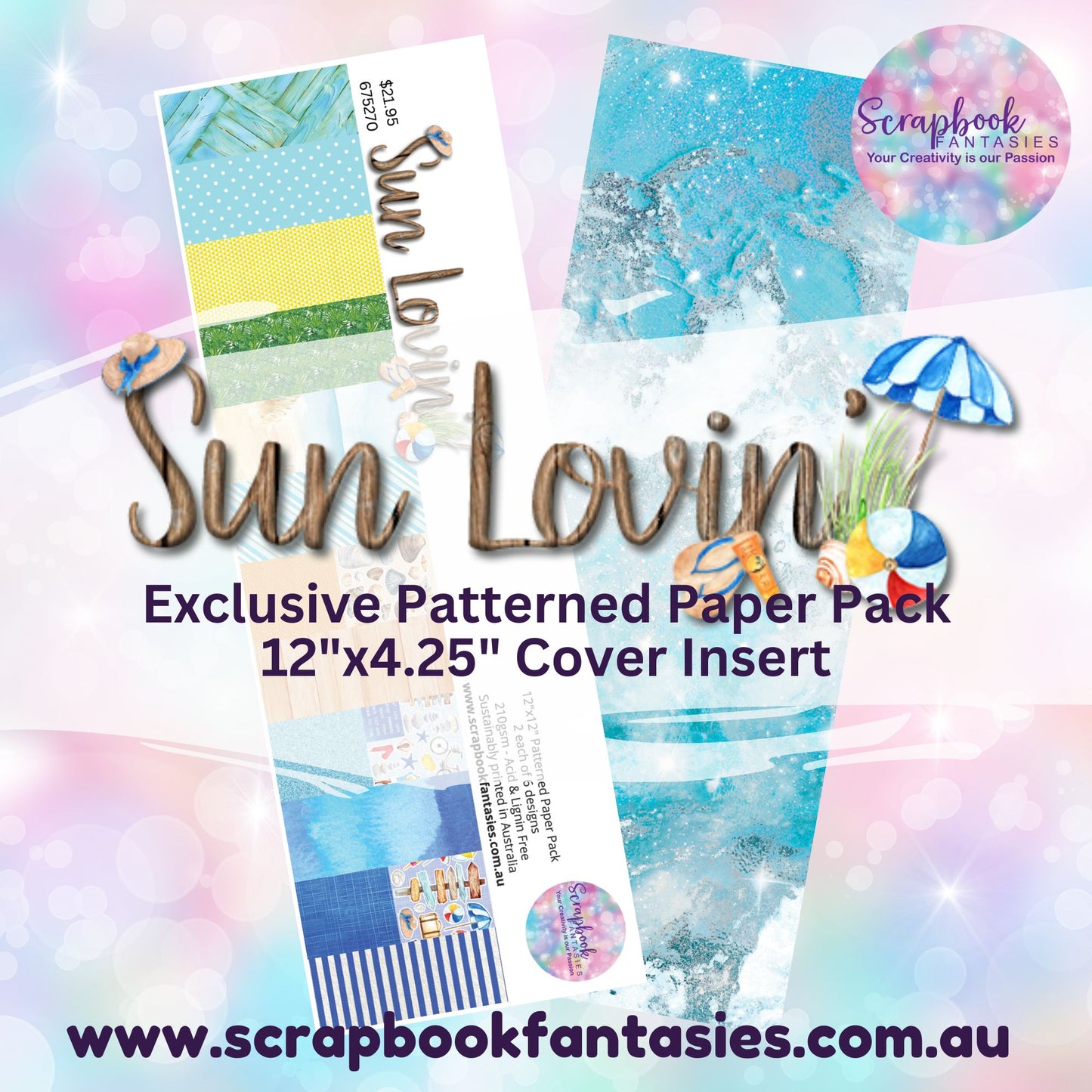 Sunlovin' 12x12 Double-Sided Patterned Paper Pack - 675270