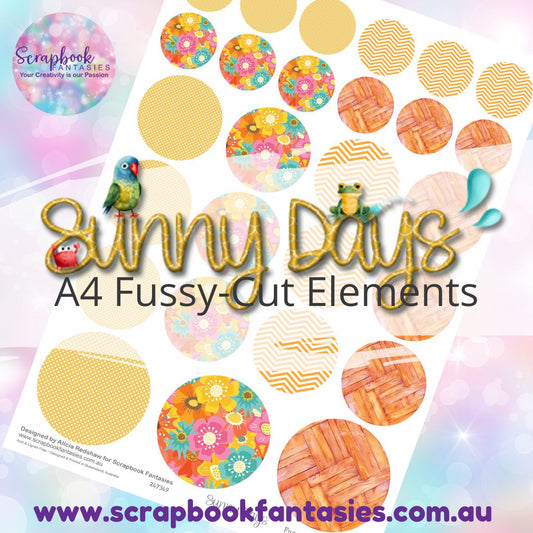 Sunny Days A4 Colour Fussy-Cut Elements - Circles 5 247349