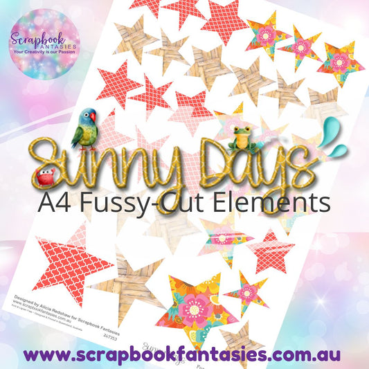 Sunny Days A4 Colour Fussy-Cut Elements - Stars 2 247353