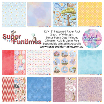 Super Funtimes 12x12 Double-Sided Patterned Paper Pack - 738000