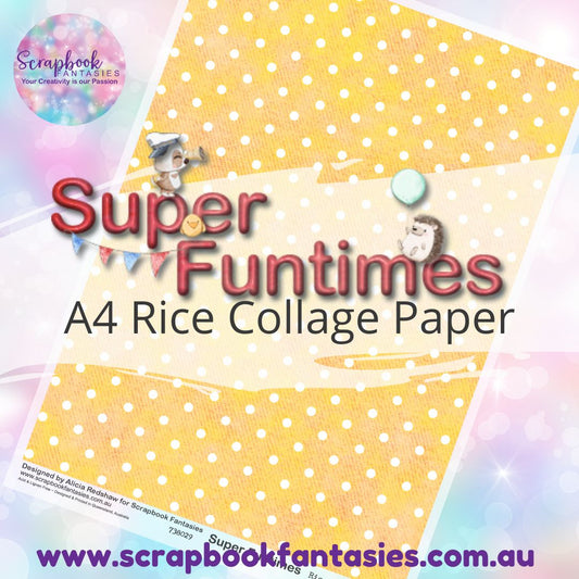 Super Funtimes A4 Rice Collage Paper - Yellow Spot 738029