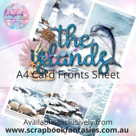 the islands A4 Card Fronts Sheet  - Lighthouse & Rocks 7384320