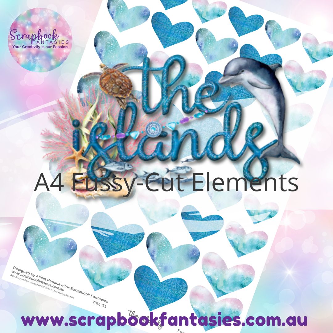 the islands A4 Colour Fussy-Cut Elements - Hearts 1 7384351