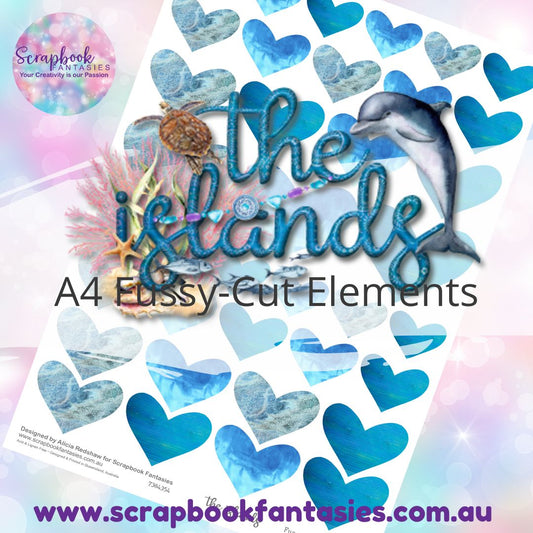 the islands A4 Colour Fussy-Cut Elements - Hearts 4 7384354