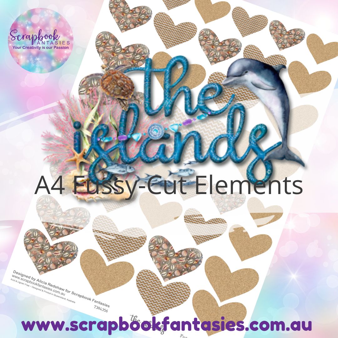 the islands A4 Colour Fussy-Cut Elements - Hearts 6 7384356