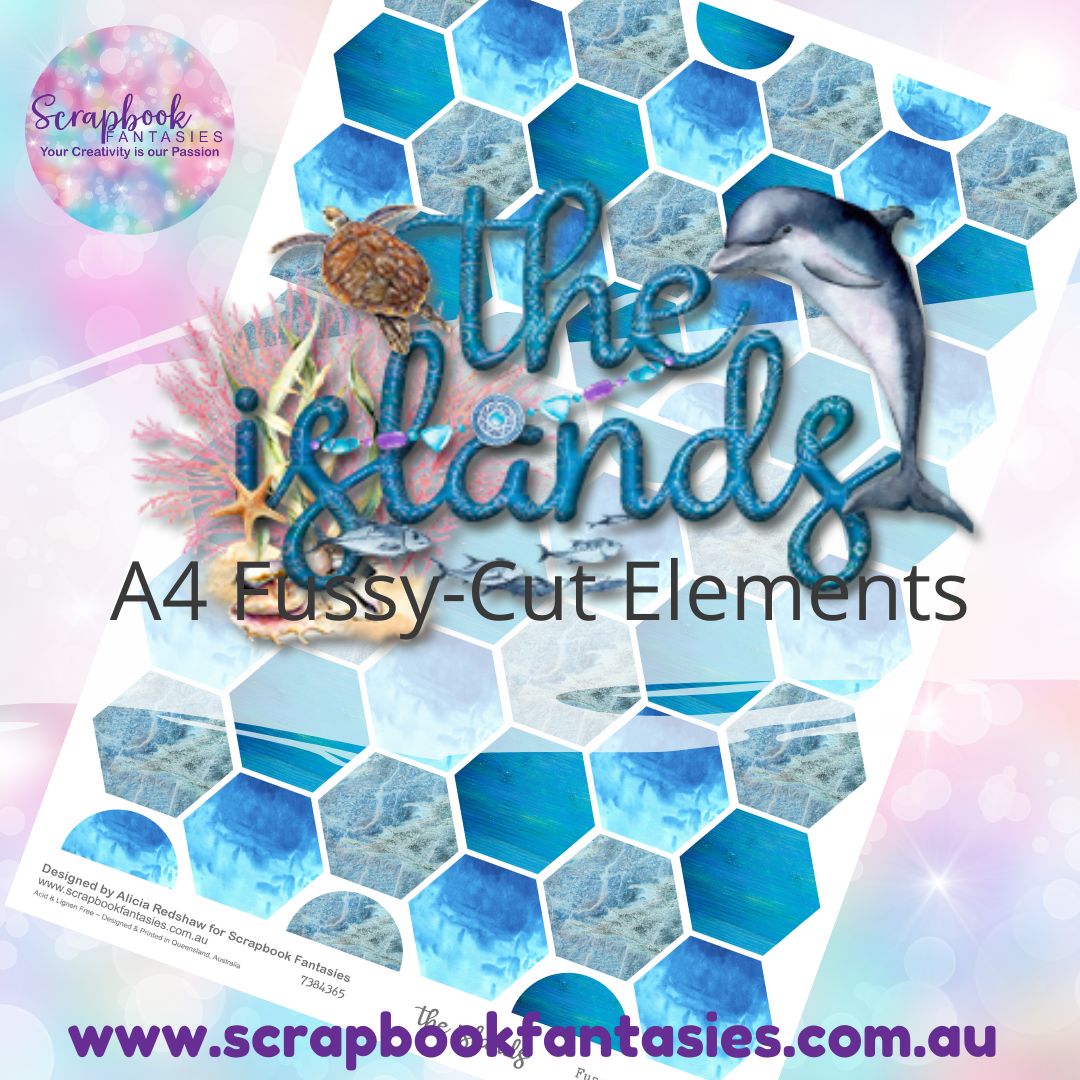 the islands A4 Colour Fussy-Cut Elements - Hexagons 4 7384365