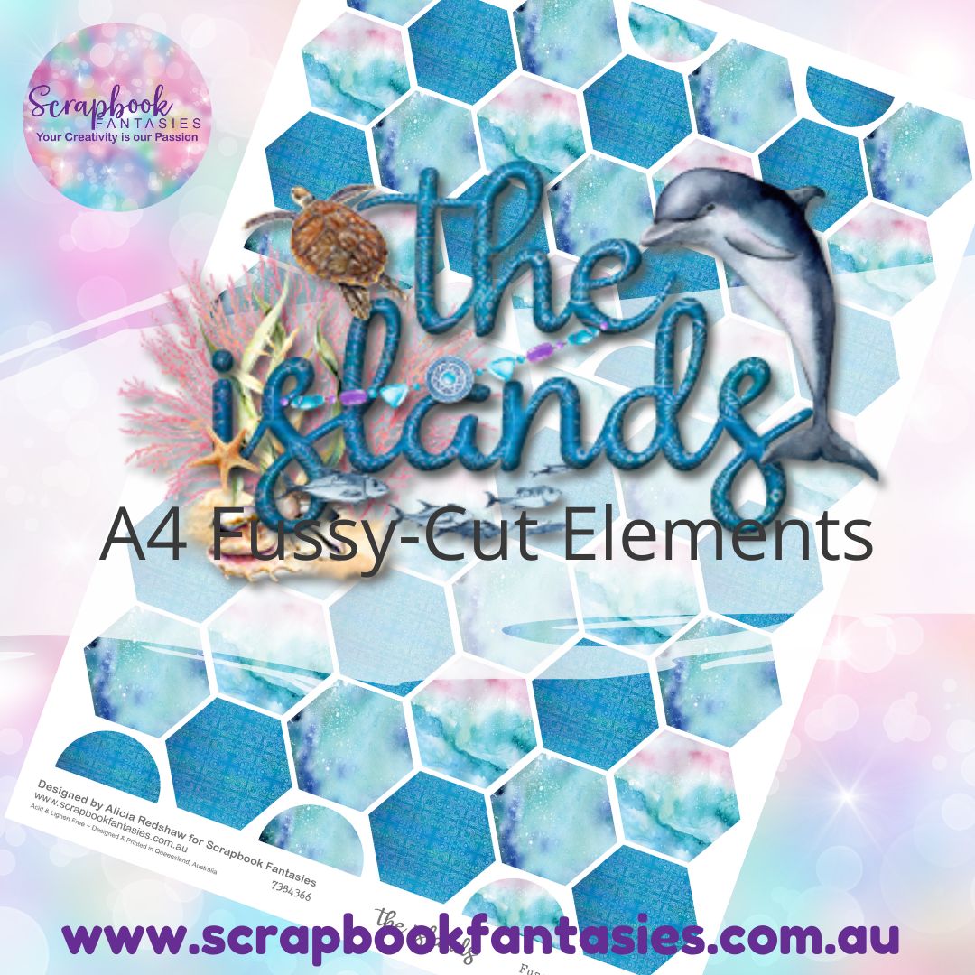 the islands A4 Colour Fussy-Cut Elements - Hexagons 5 7384366