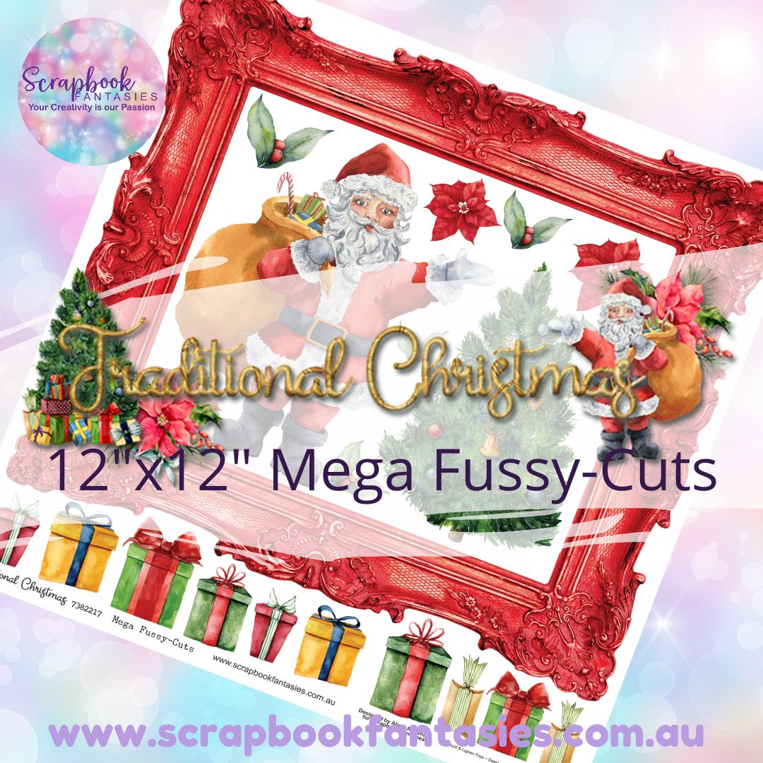 Traditional Christmas 12"x12" Mega Fussy-Cuts Page - Frame 7382217