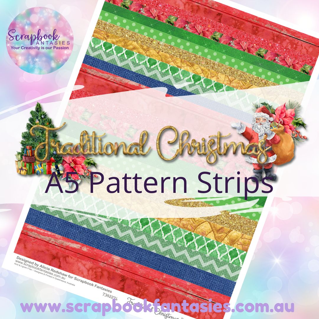 Traditional Christmas A5 Colour Pattern Strips 7382274