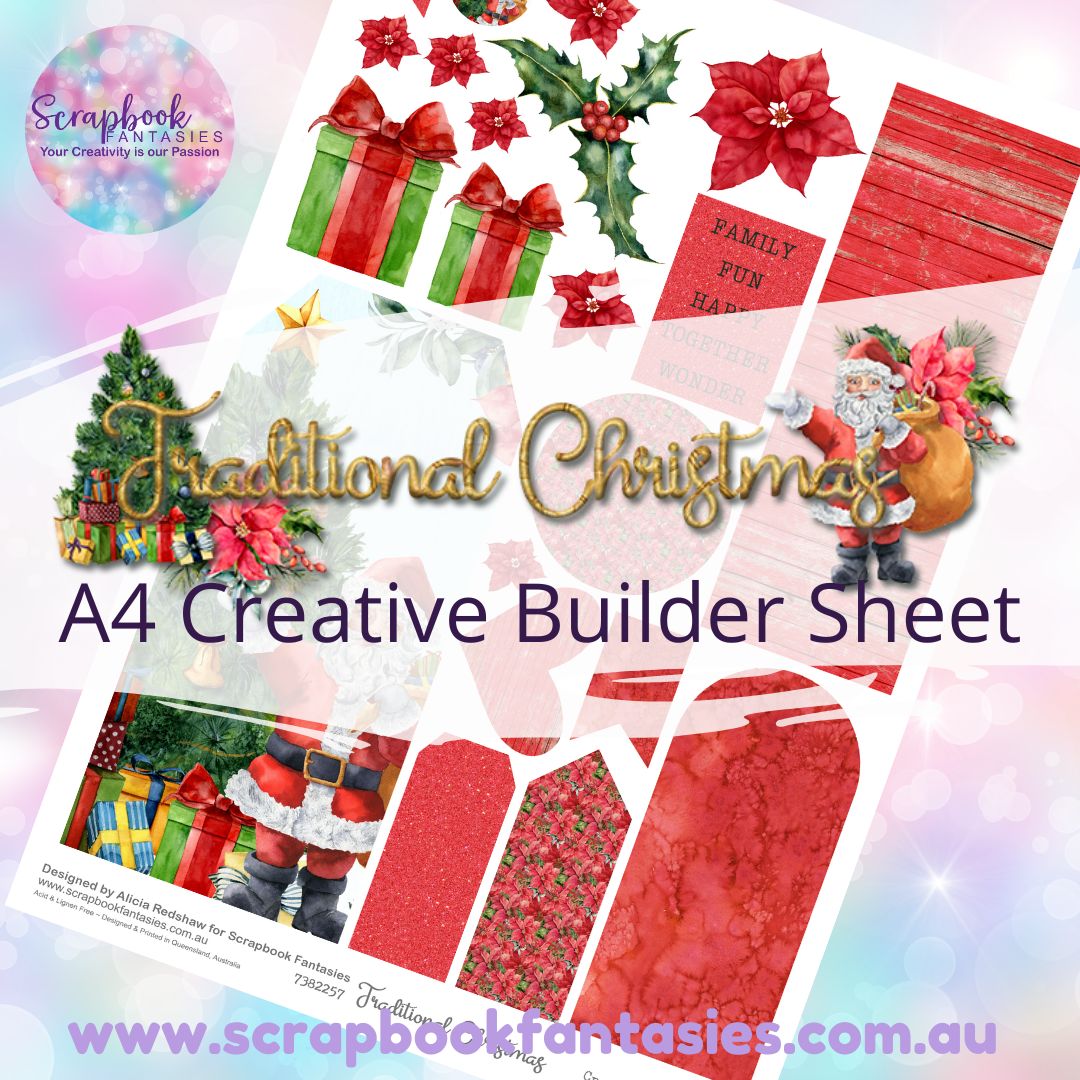 Traditional Christmas A4 Creative Builder Sheet 2 7382257