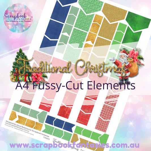 Traditional Christmas A4 Colour Fussy-Cut Elements - Flags & Banners 7382276