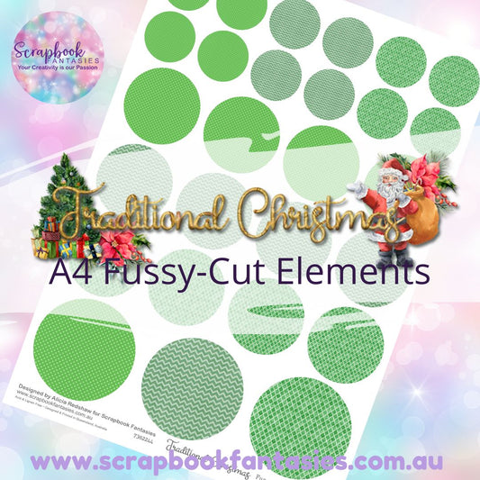Traditional Christmas A4 Colour Fussy-Cut Elements - Circles 2 - 7382244