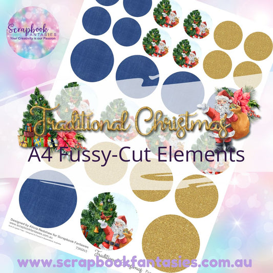 Traditional Christmas A4 Colour Fussy-Cut Elements - Circles 3 - 7382245