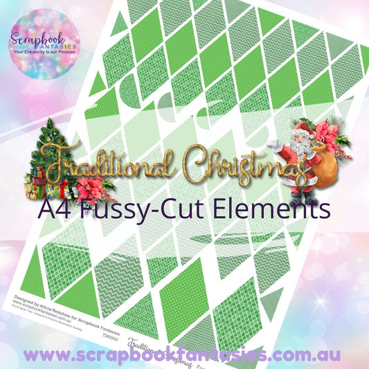 Traditional Christmas A4 Colour Fussy-Cut Elements - Diamonds 2 7382262