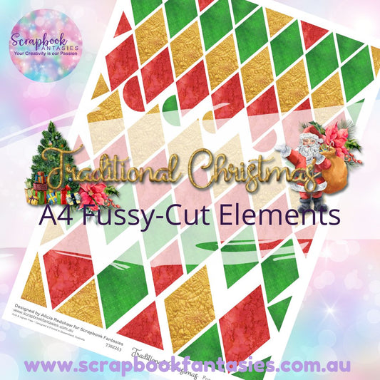 Traditional Christmas A4 Colour Fussy-Cut Elements - Diamonds 3 7382263