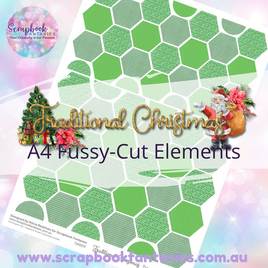 Traditional Christmas A4 Colour Fussy-Cut Elements - Hexagons 2 7382259